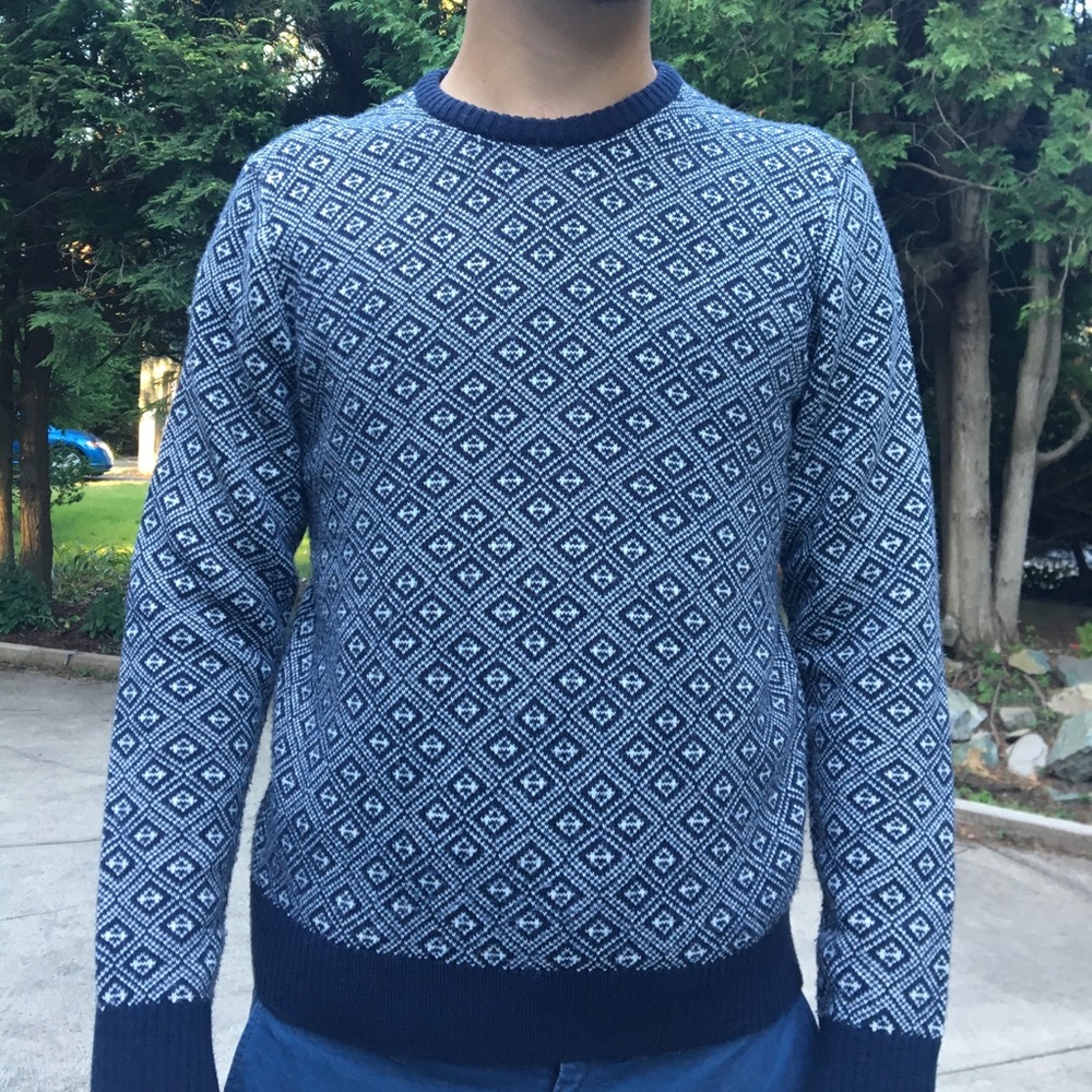 Frank and oak patterned sweater